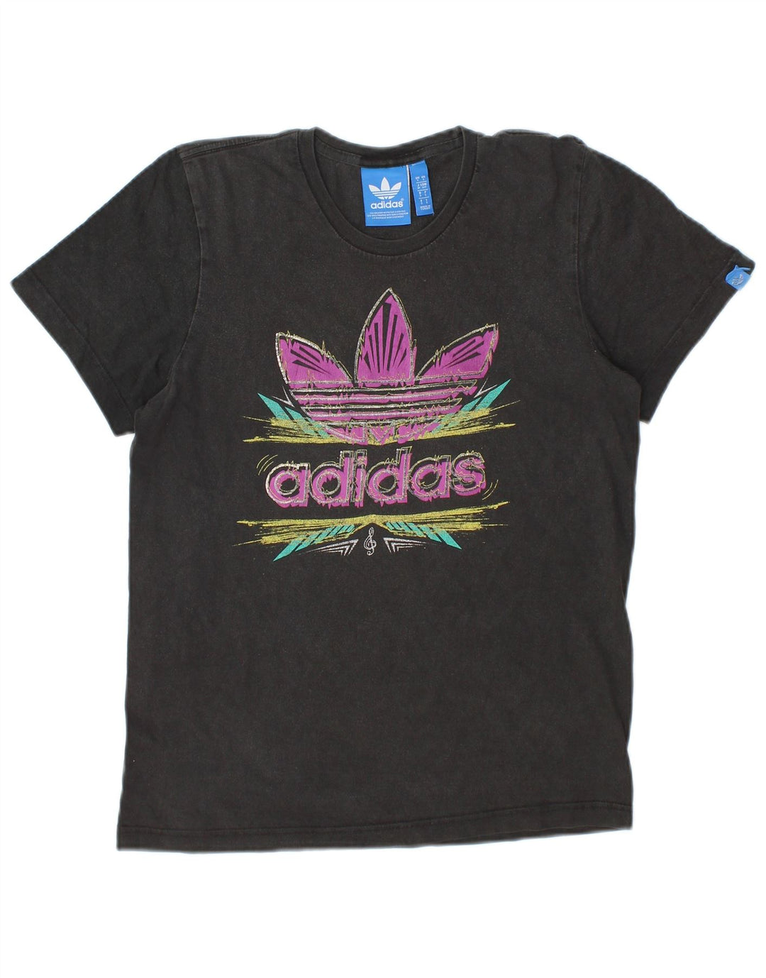 Adidas - Camiseta gráfica para hombre, talla pequeña, gris