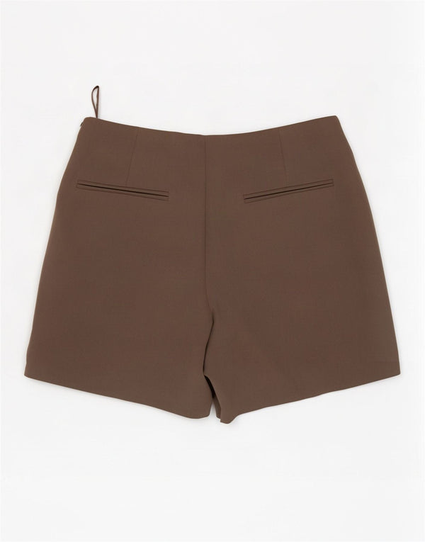 Zara Mujer Falda Pantalón Corto UK 42 Gris Medio