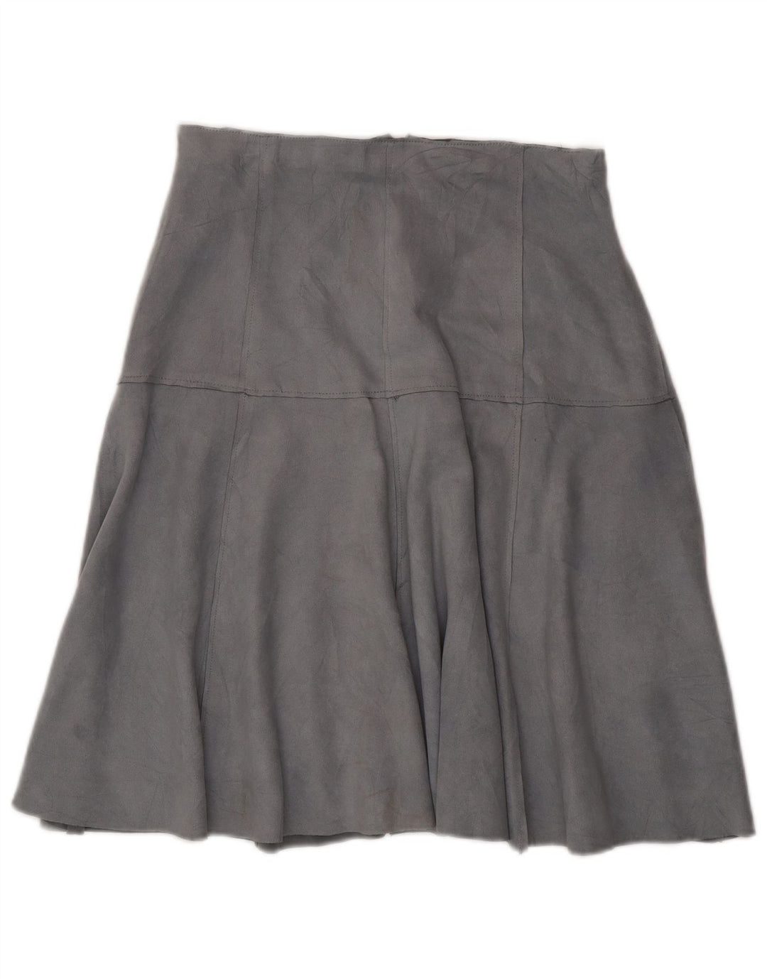 Zara Mujer Falda De Ante Grande W30 Azul