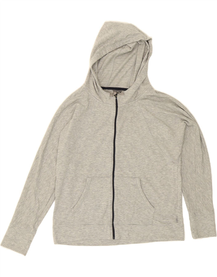 EDDIE BAUER Womens Zip Hoodie Sweater UK 14 Large Grey Polyester Vintage Eddie Bauer and Second-Hand Eddie Bauer from Messina Hembry 