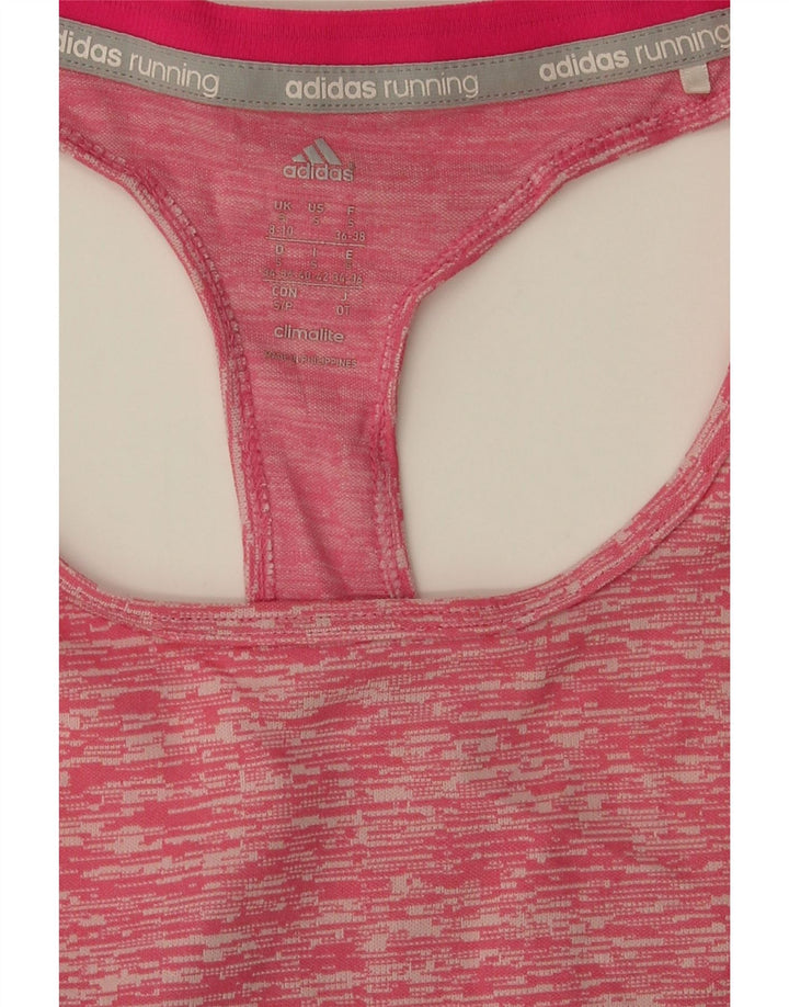 ADIDAS Womens Climalite Vest Top UK 8/10 Small Pink Flecked Polyester Vintage Adidas and Second-Hand Adidas from Messina Hembry 
