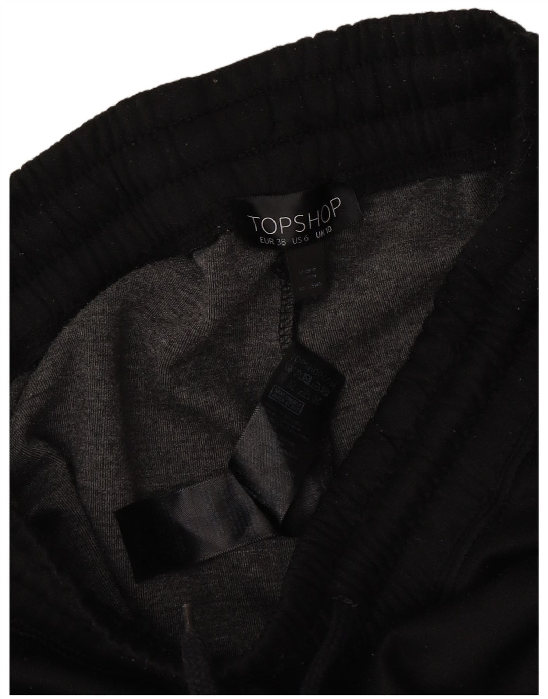 Topshop Pantalones de chándal para mujer UK 40 Small Negro Colorblock Poliéster
