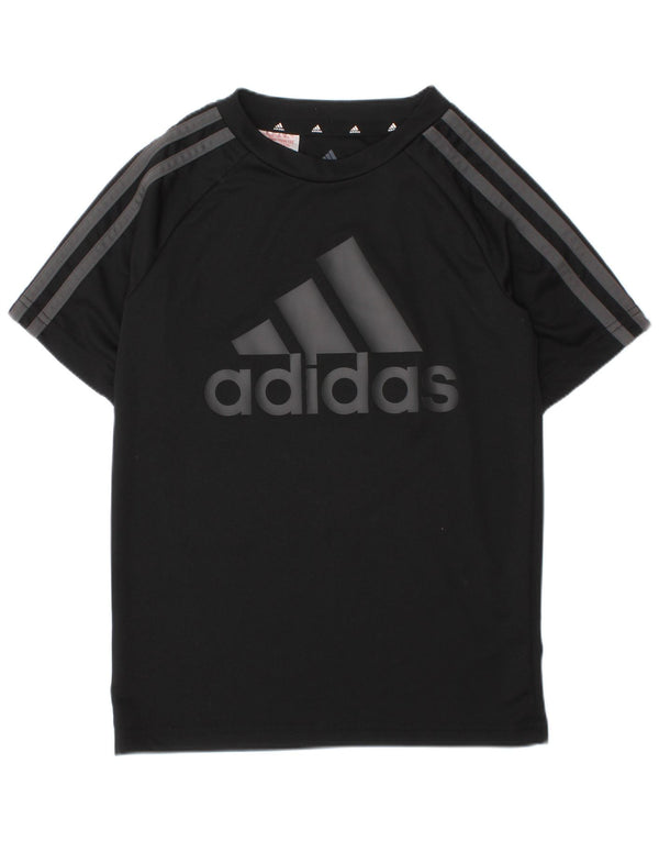 Adidas Boys Aeroready Graphic Camiseta Top 7-8 años Negro Poliéster