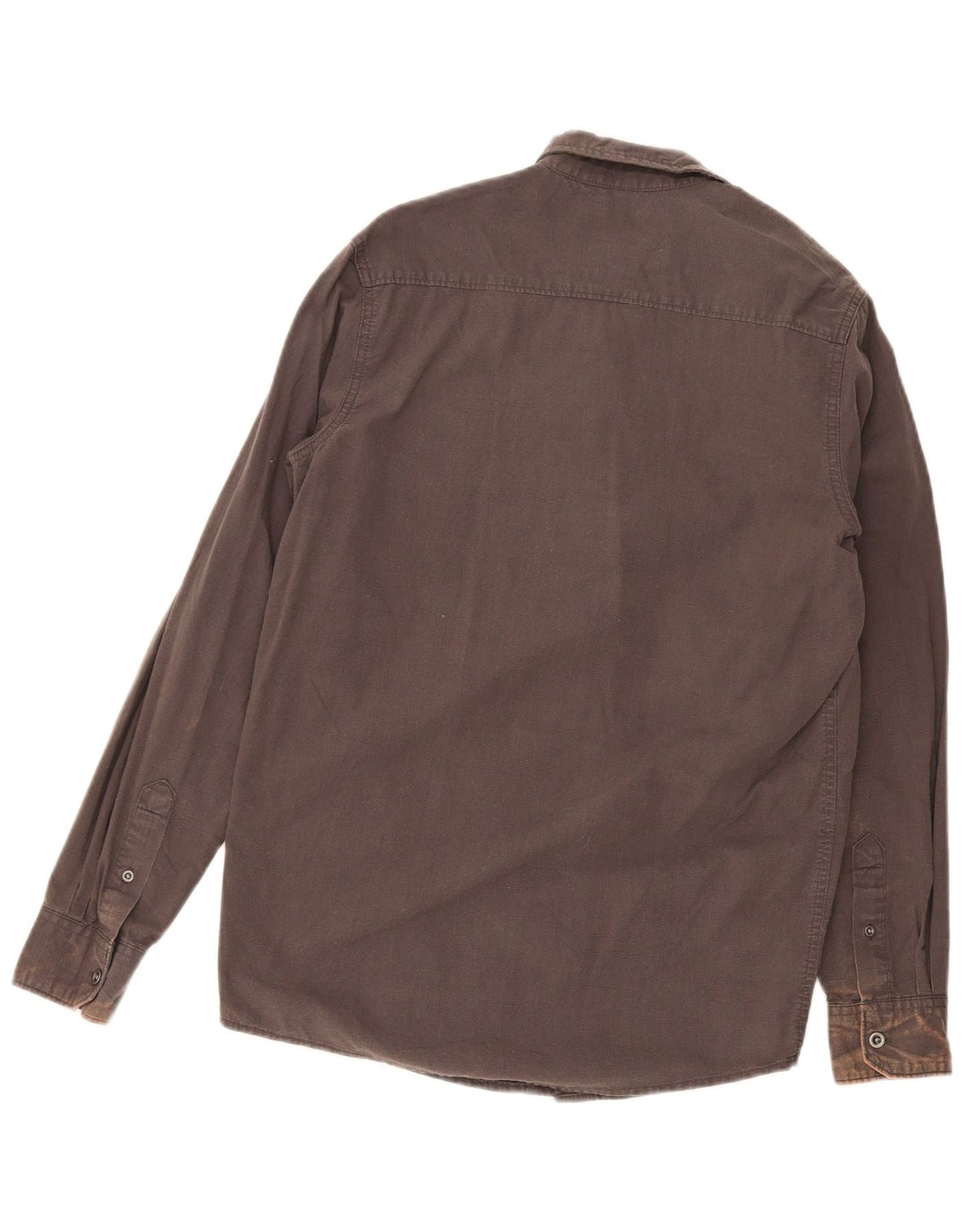 Wrangler Camisa Regular Fit Para Hombre Algodón Marrón Pequeño