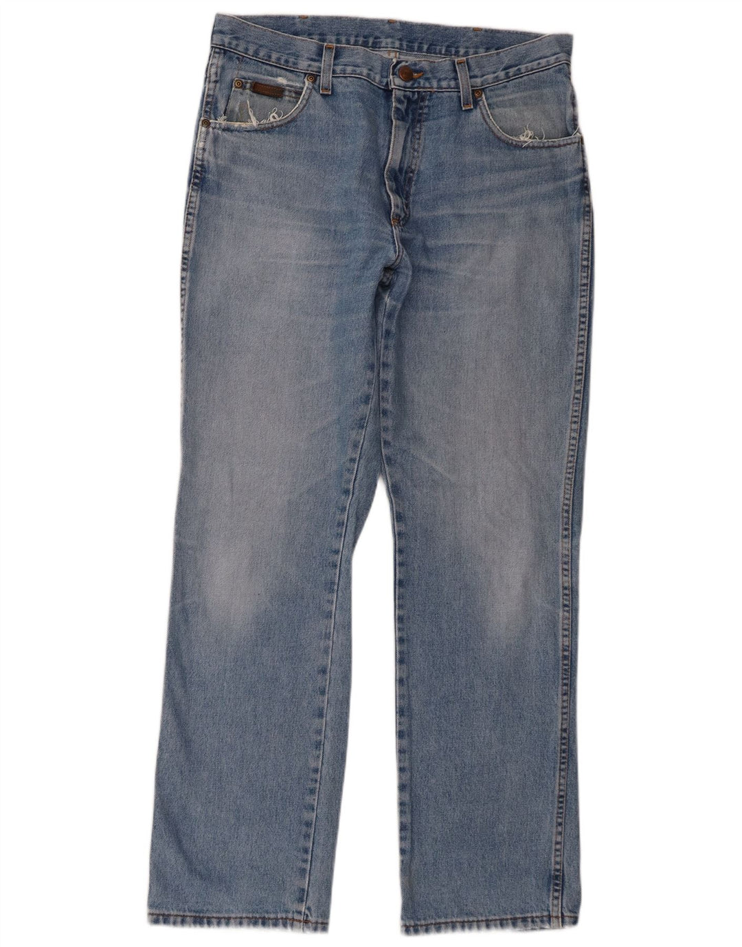 Wrangler Vaqueros rectos de corte regular para hombre W34 L32 Algodón azul
