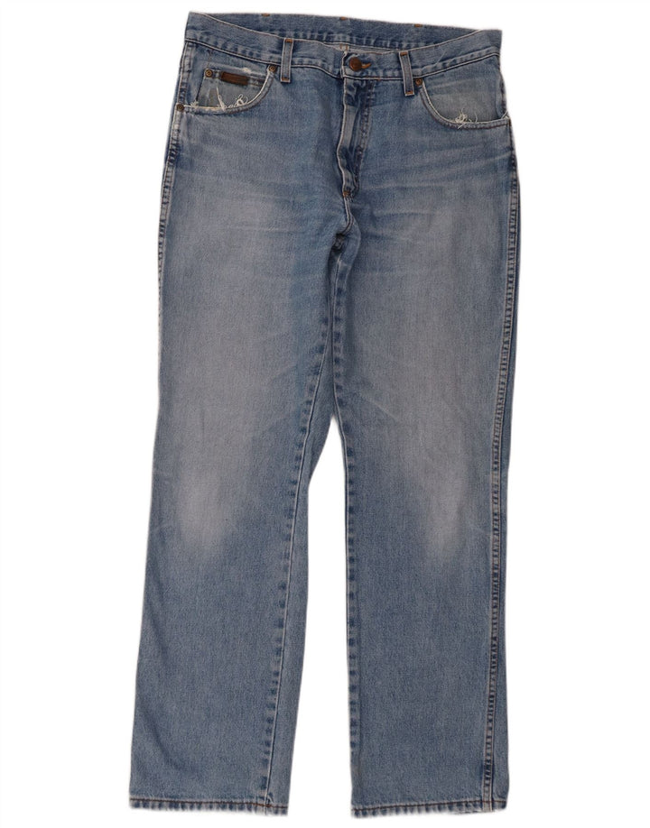 Wrangler Vaqueros rectos de corte regular para hombre W34 L32 Algodón azul