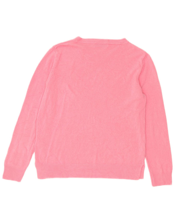 Marks & Spencer Suéter con Cuello Barco para Mujer UK 44 Grande Acrílico Rosa