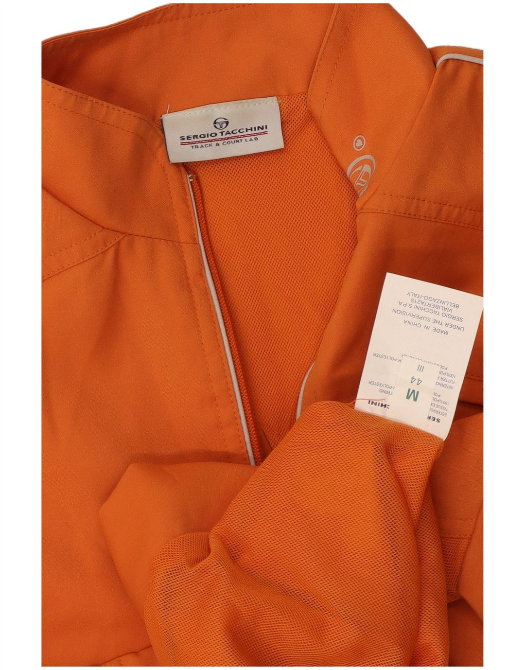 Sergio Tacchini Chaqueta superior de chándal para mujer IT 44 Poliéster naranja medio
