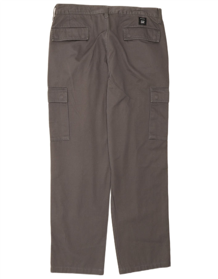 Pantalón Cargo Recto Gas Hombre W36 L31 Algodón Gris