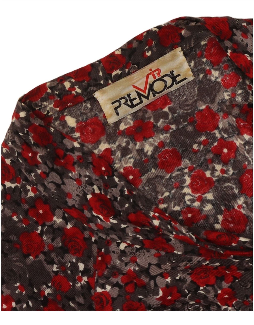 Premode Blusa camisera con lazo frontal para mujer UK 40 XL Rojo Floral