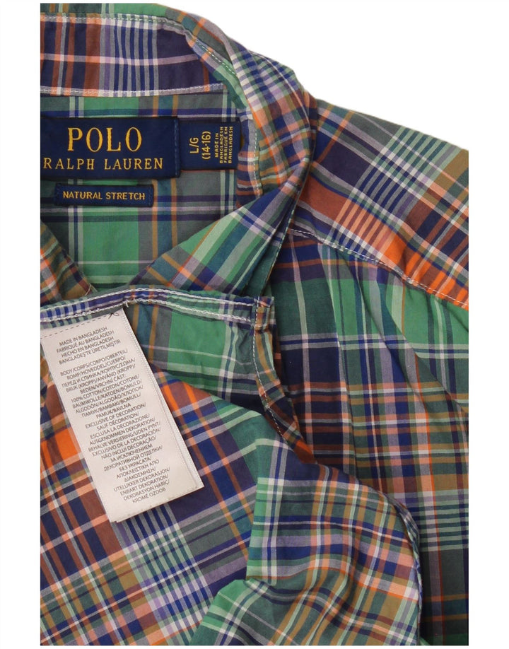 POLO RALPH LAUREN Camisa Niño 14-15 Años Grande Cuadros Multicolor Algodón