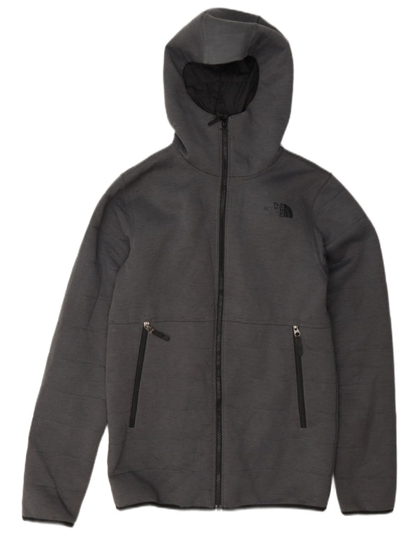 The North Face Mens Hooded Padded Jacket UK 34 XS Grey Polyester