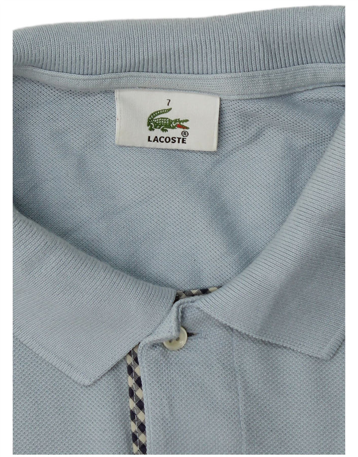 Polo Lacoste para hombre talla 7 2XL algodón azul