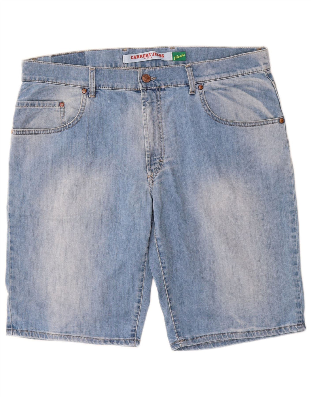 Carrera Mens 721 pantalones cortos de mezclilla W38 XL algodón azul