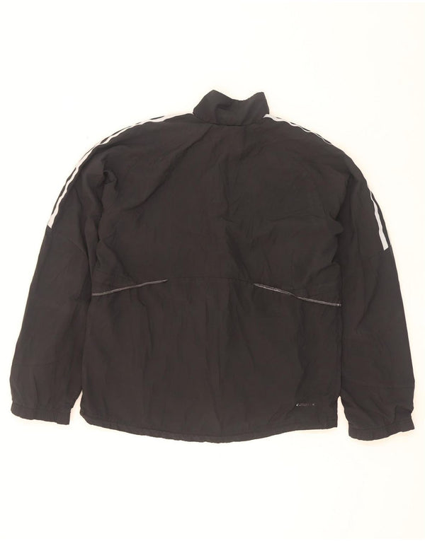 Adidas Mens Climalite Chándal Top Chaqueta Pequeña Negro