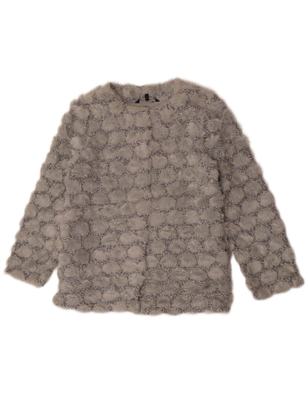 French Connection Chaqueta tipo blazer de piel sintética para mujer UK 8 Small Poliéster gris