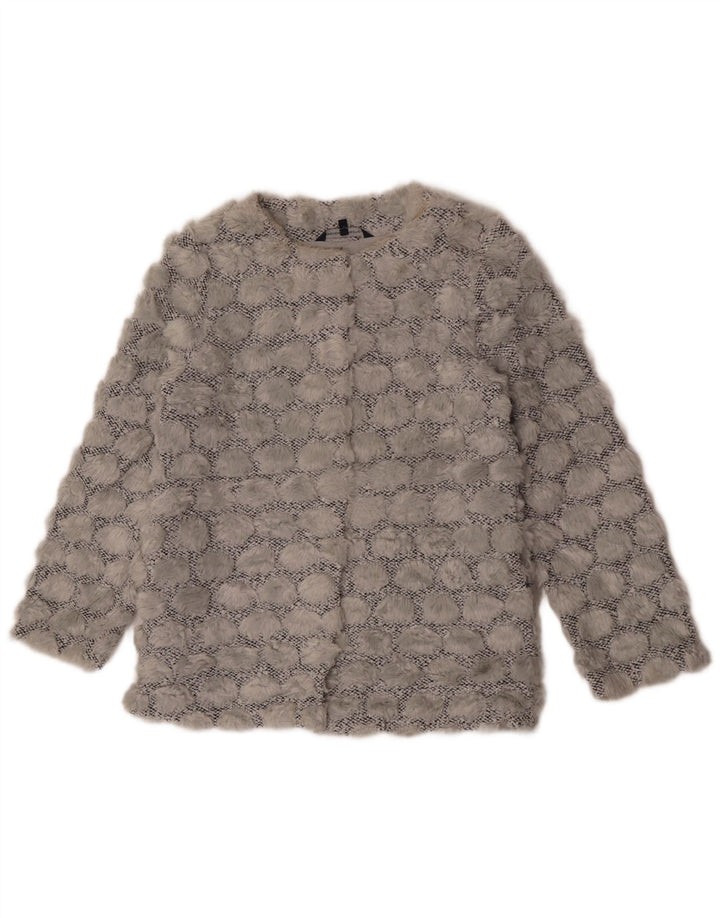 French Connection Chaqueta tipo blazer de piel sintética para mujer UK 8 Small Poliéster gris