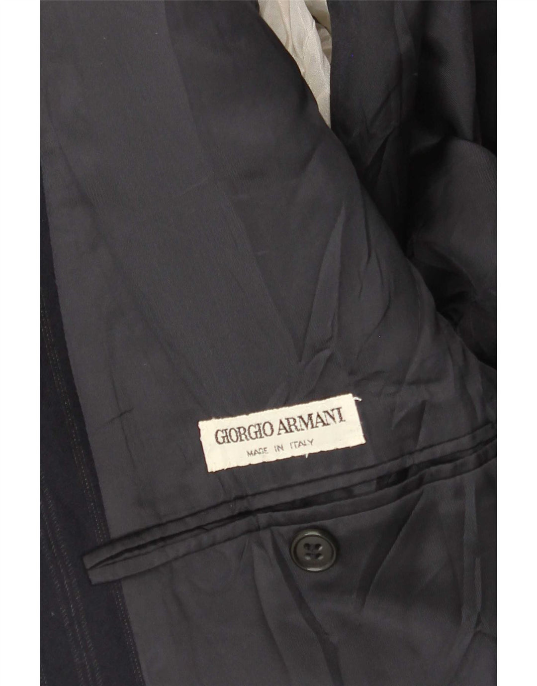 Giorgio Armani Chaqueta Blazer para Hombre Reino Unido 38 Mediano Azul Marino Rayas
