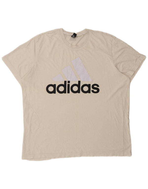Adidas Camiseta gráfica para hombre Top 2XL Off White