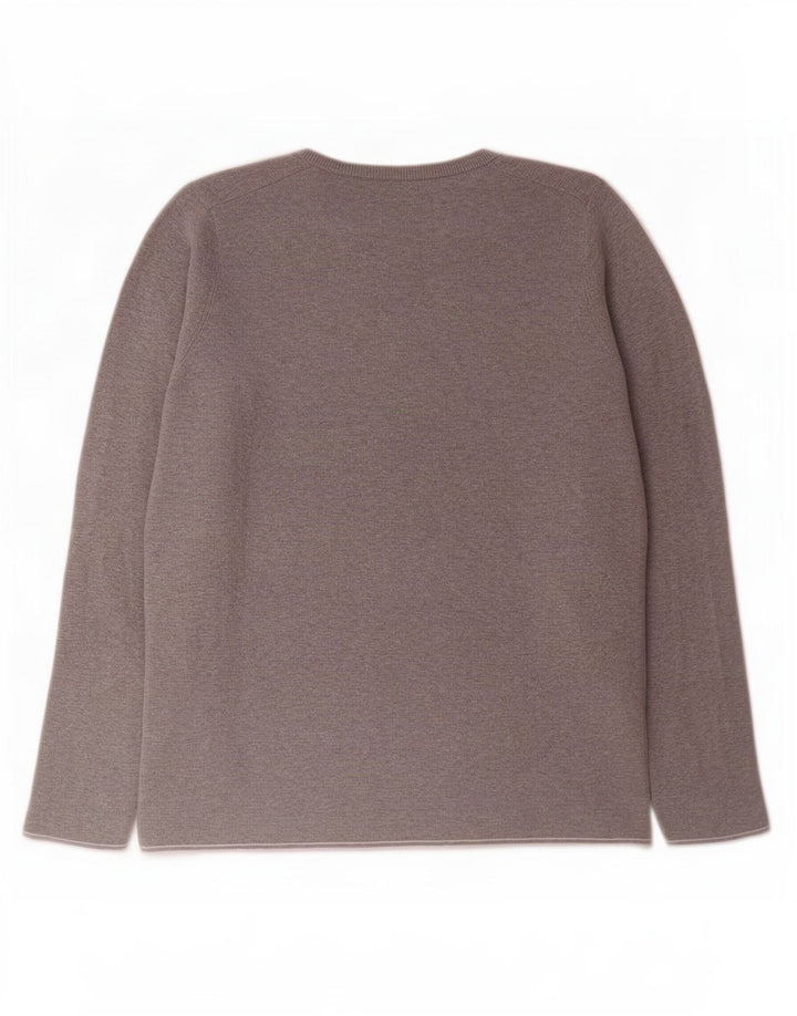 Jersey Massimo Dutti Hombre Cuello Redondo Algodón Gris Medio