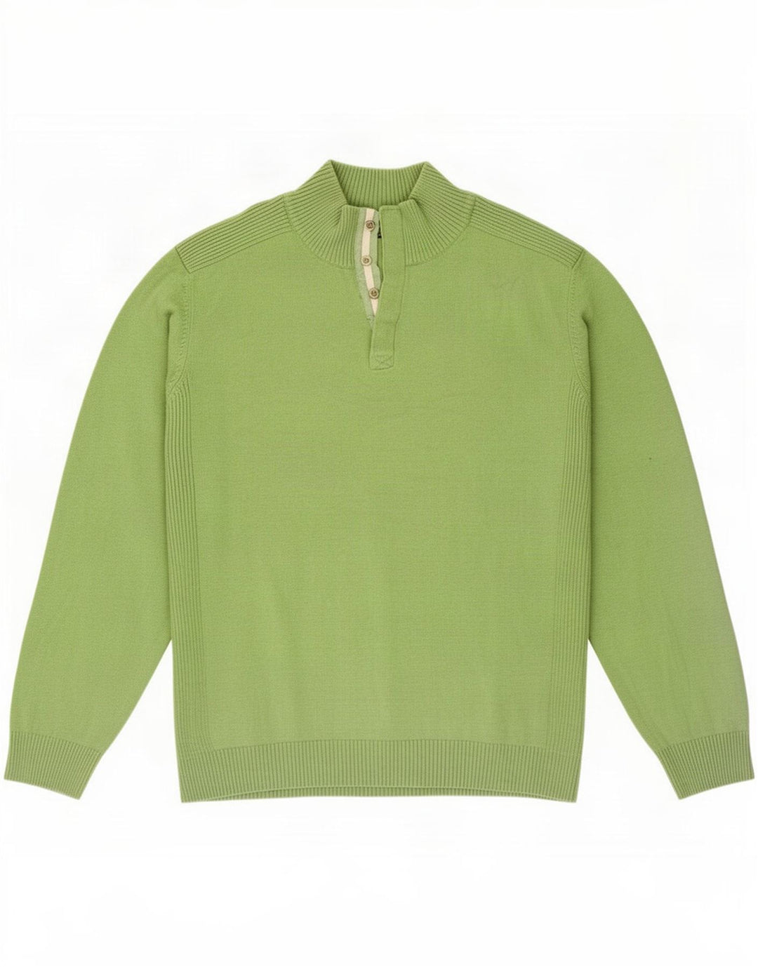 Jersey Massimo Dutti para hombre con cuello y botones 2XL Algodón verde