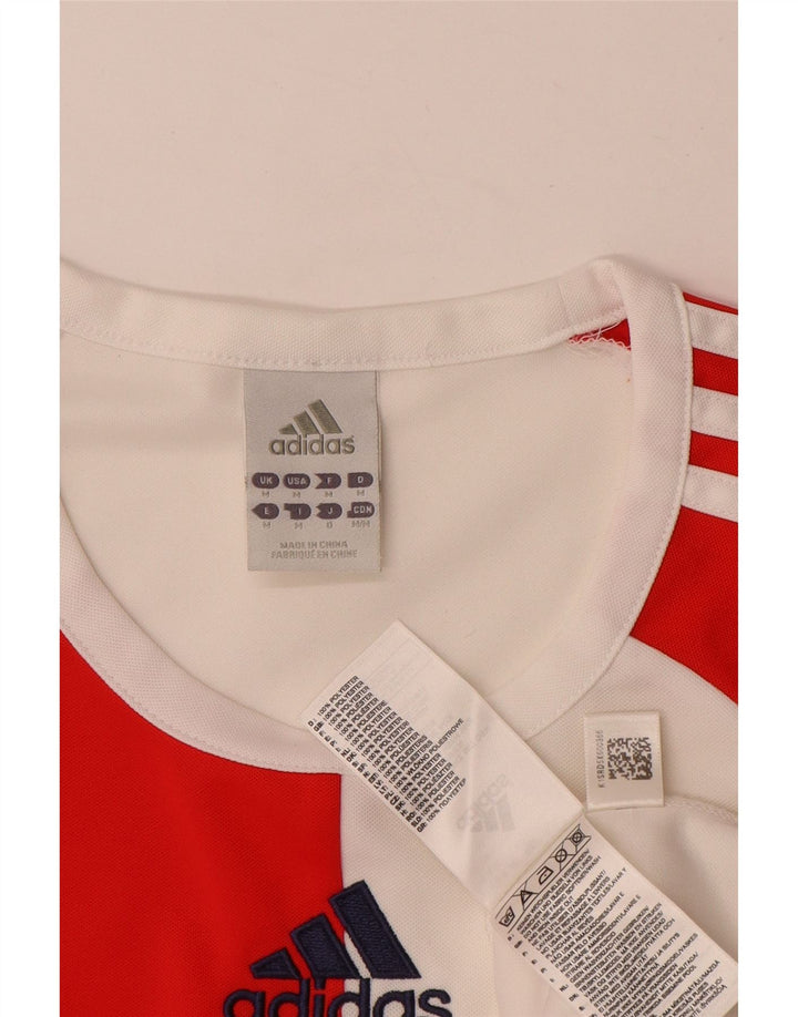 Adidas Hombre Climalite Graphic Camiseta Top Medio Rojo Colorblock Poliéster