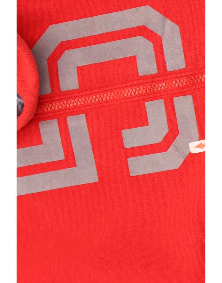 Nike Sudadera con capucha y cremallera gráfica para hombre Algodón rojo medio con bloques de color
