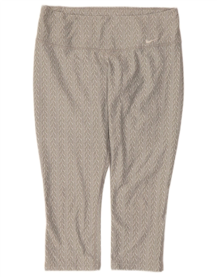 Nike Leggings capri Dri Fit para mujer Reino Unido 14 Poliéster geométrico gris medio