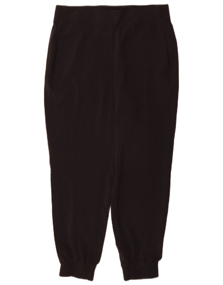 Calvin Klein Pantalones de chándal para mujer Joggers UK 14 Mediano Negro Poliéster