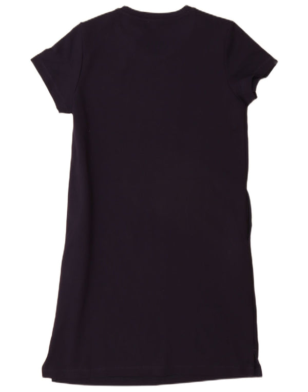 Benetton Vestido Camiseta Mujer UK 42 Medium Viscosa Negra