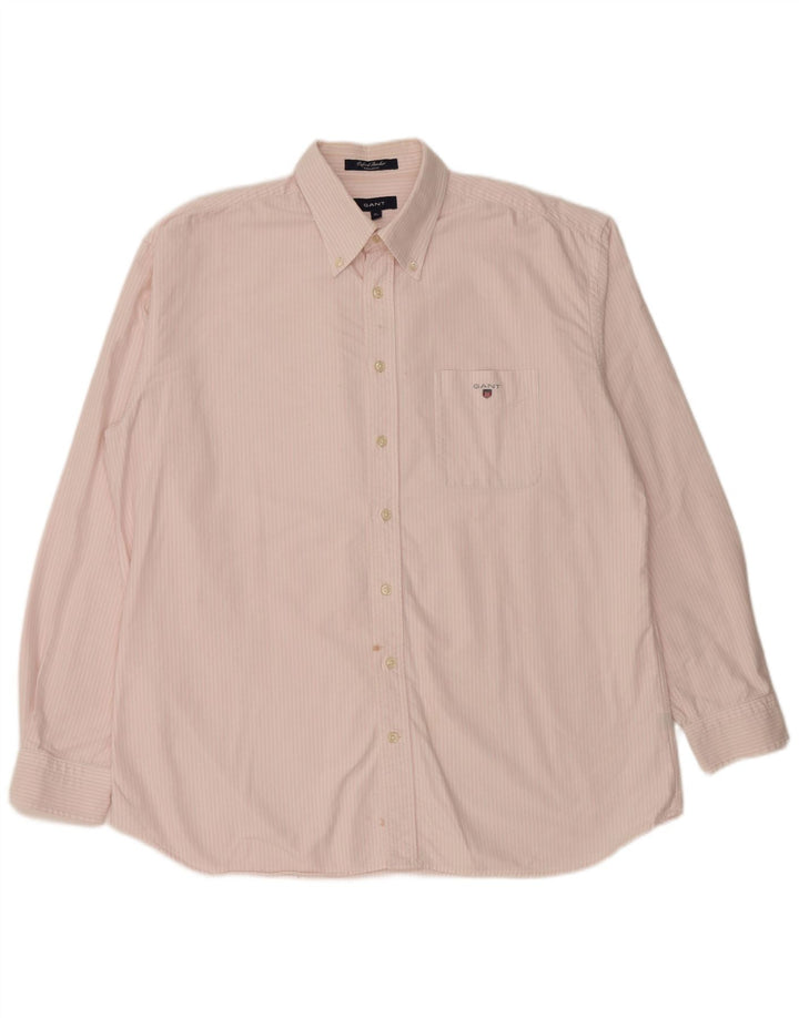 GANT Camisa Regular Fit XL De Algodón Con Rayas Pintadas Rosa Hombre