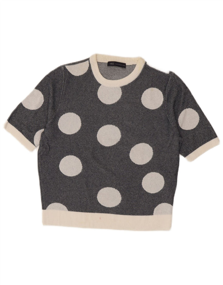 Marks & Spencer - Jersey de cuello redondo para mujer, talla 40, tamaño mediano, azul marino