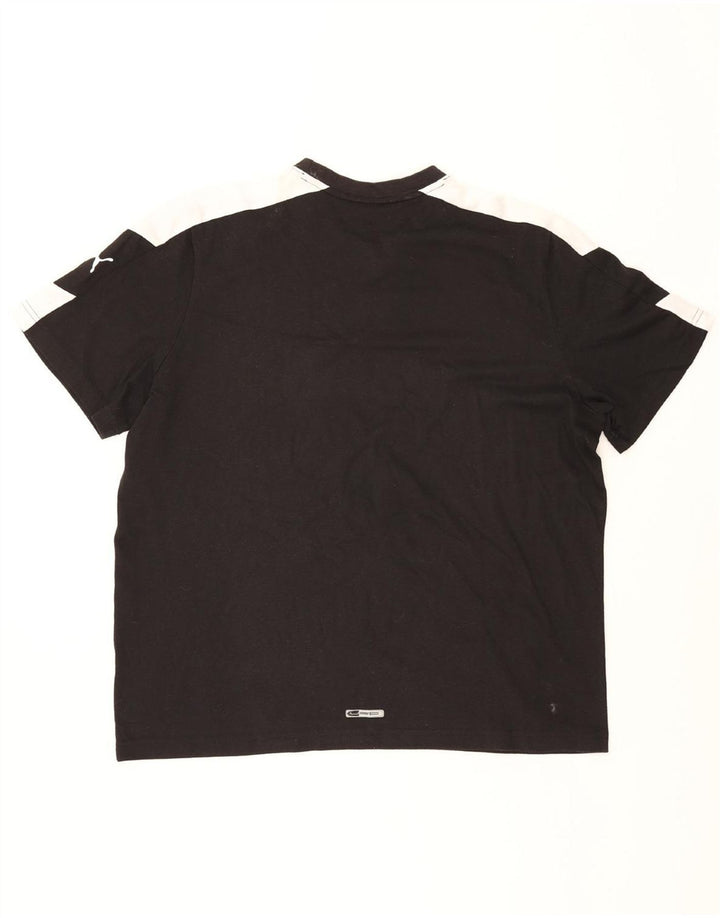 PUMA Mens Graphic T-Shirt Top XL Black Colourblock Vintage Puma and Second-Hand Puma from Messina Hembry 