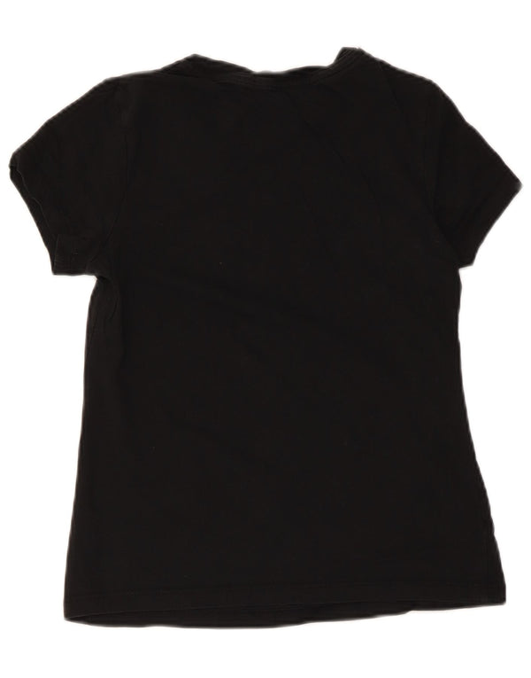 Calvin Klein Jeans Camiseta gráfica para mujer Top UK 8 Small Negro