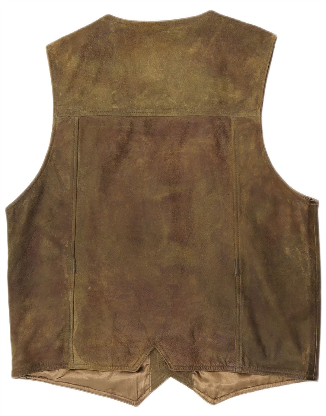 Parforce Chaleco De Cuero Para Hombre Cuero Caqui Medio