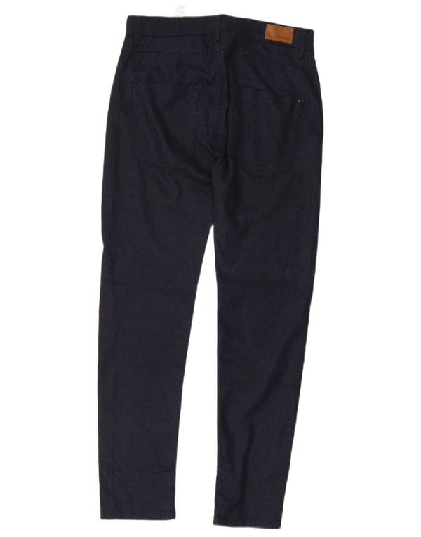 Zara Mens Slim Casual Pantalones EU 36 XS W29 L28 Azul Marino Poliéster