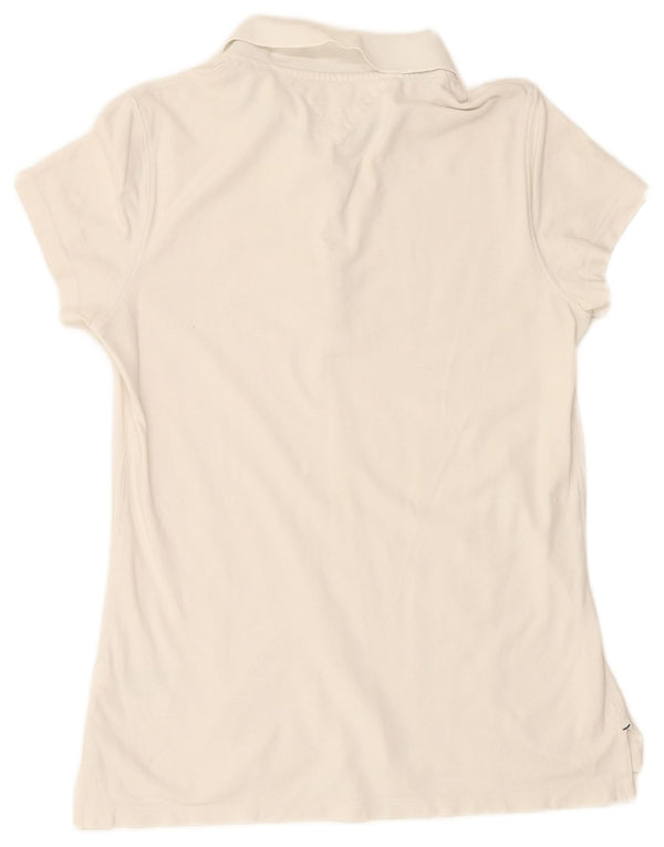 TOMMY HILFIGER Polo ajustado para mujer UK 40 XL Algodón blanco