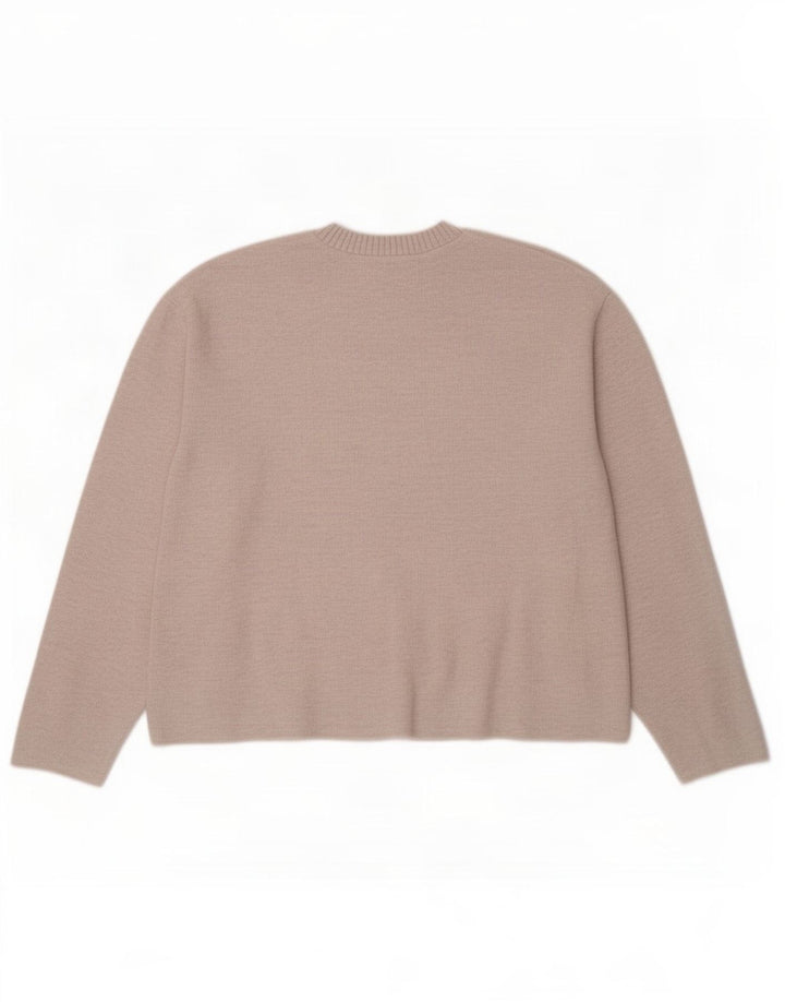 Zara Mujer Blusa Top UK 44 Medio Beige Poliéster