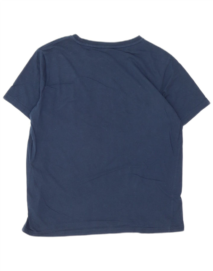 Bear - Camiseta estampada para hombre, talla pequeña, algodón azul marino