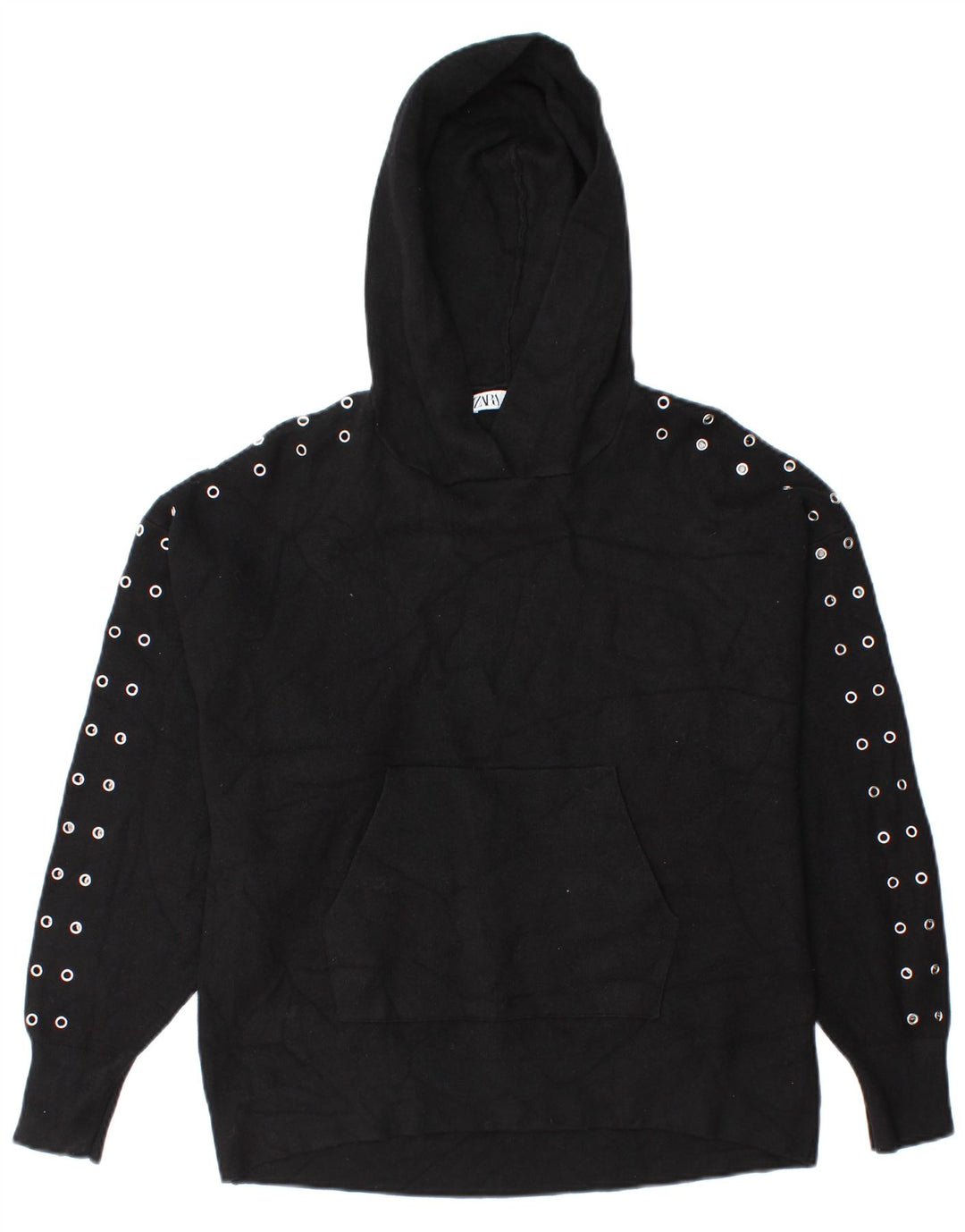 Zara Mujer Jersey Oversize Jersey UK 10 Small Viscosa Negra