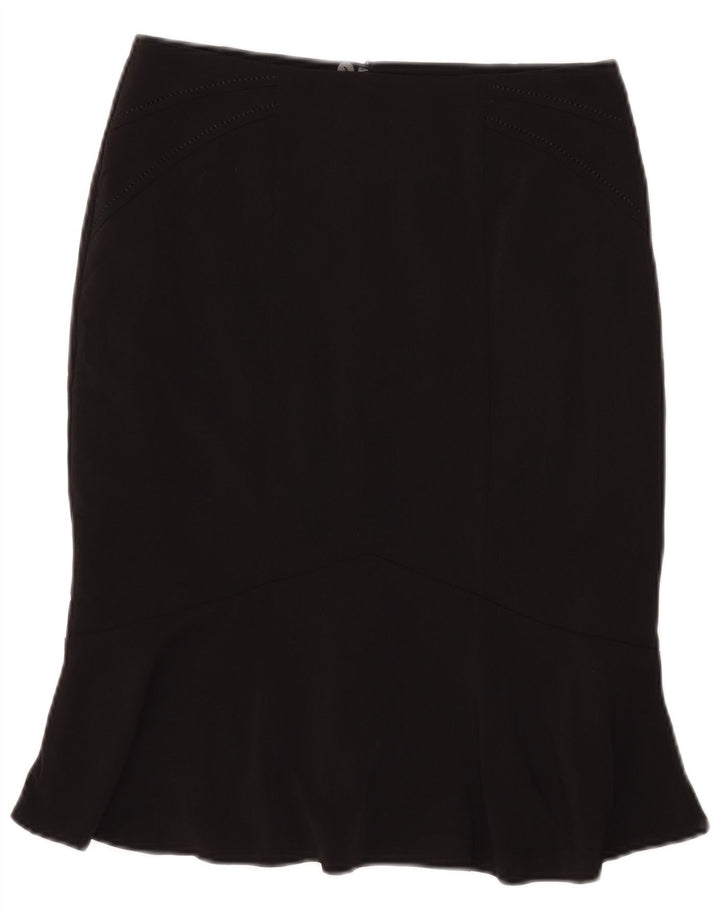 Marks & Spencer Falda trompeta para mujer UK 10 Small W29 Poliéster negro