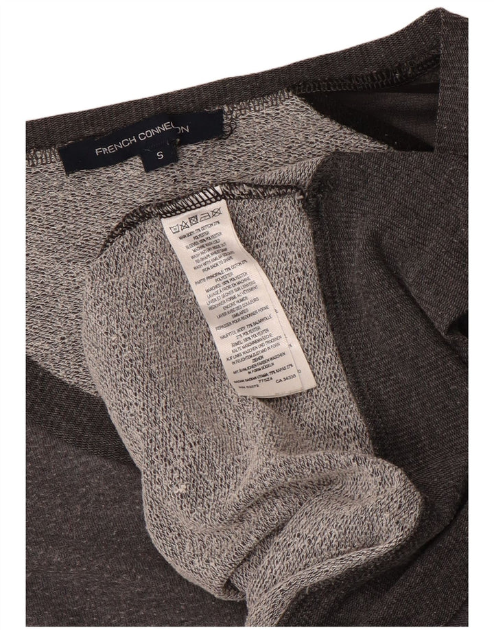 French Connection Sudadera de manga 3/4 para mujer, talla 40, color gris pequeño