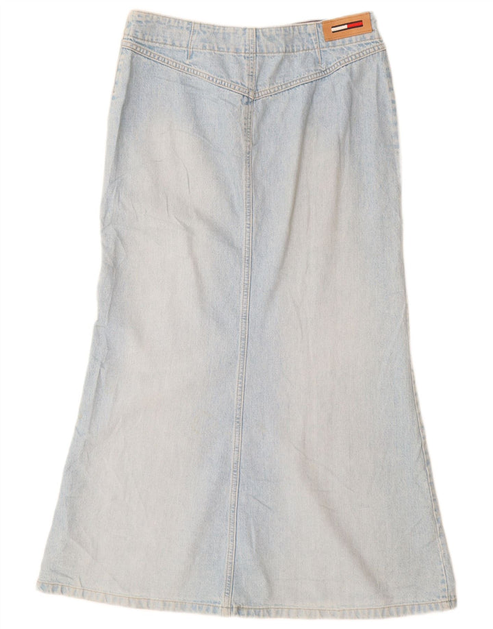TOMMY HILFIGER Falda vaquera de cintura alta para mujer US 10 Grande W30 Algodón azul
