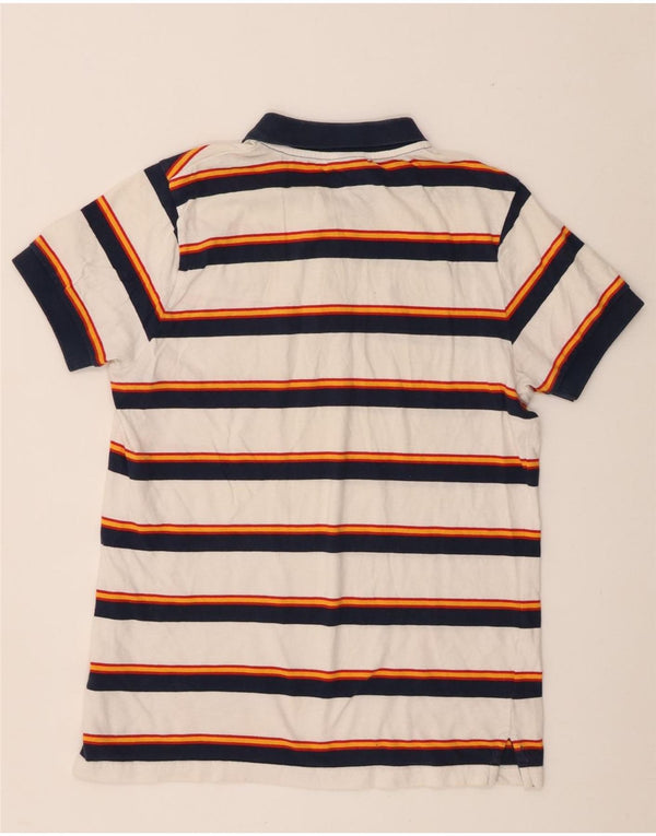 Polo Ellesse Hombre Pequeño Algodón A Rayas Blanco