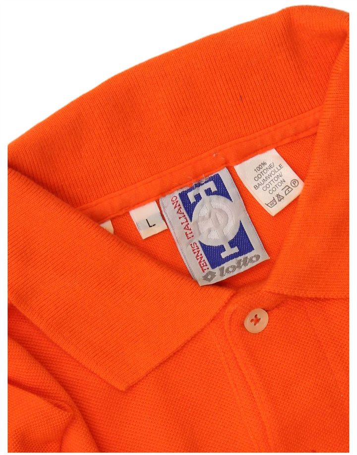 LOTTO Polo Hombre Grande Naranja Algodón