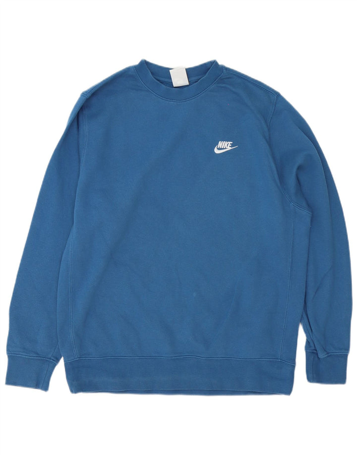 Nike Hombre Sudadera Jumper Grande Azul Algodón