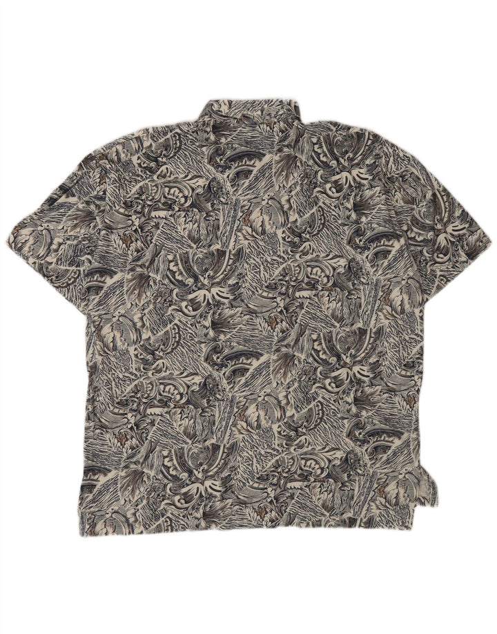 Manuel Ritz Camisa tipo jersey de manga corta para hombre IT 50 Medium Grey Paisley