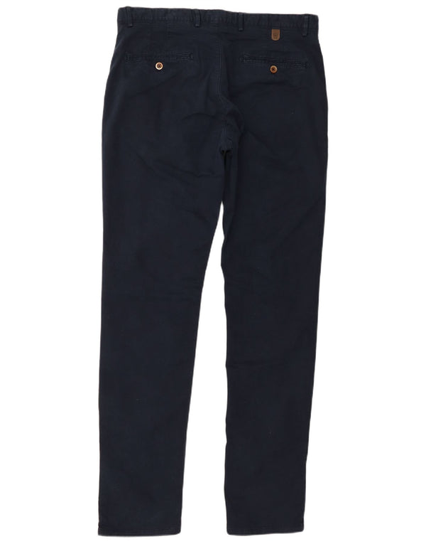 Massimo Dutti Pantalón Chino Slim Fit para Hombre EU 44 Large W34 L33 Azul Marino
