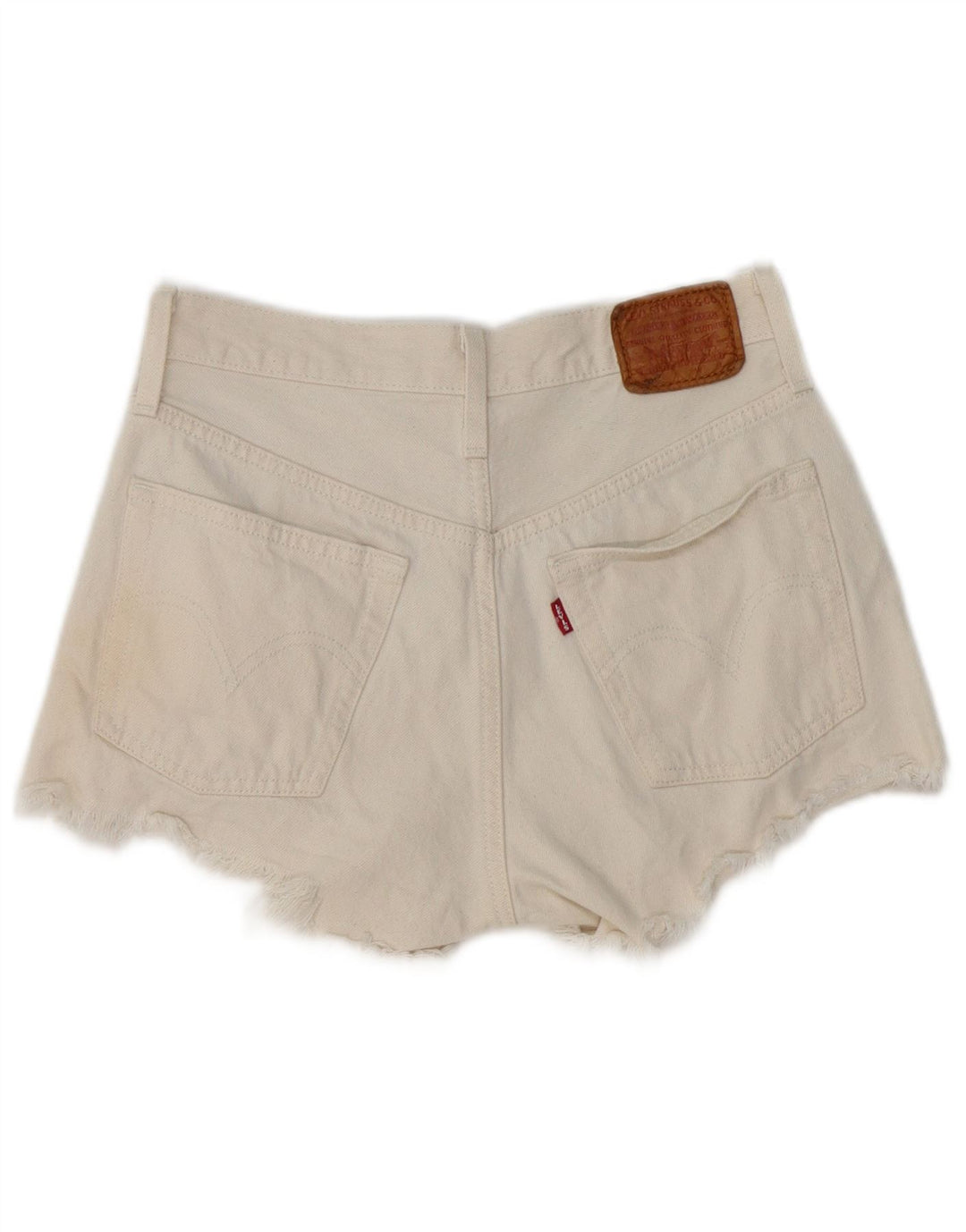 Levi's Shorts De Mezclilla Desgastados Para Mujer W25 XS Algodón Blanco