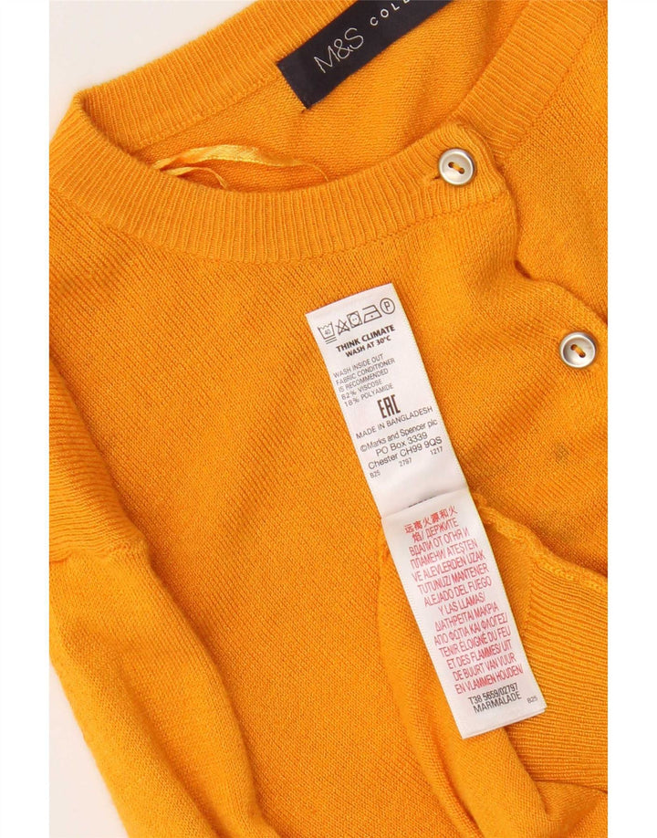 Marks & Spencer - Cárdigan de ajuste regular para mujer, talla 40, color amarillo mediano